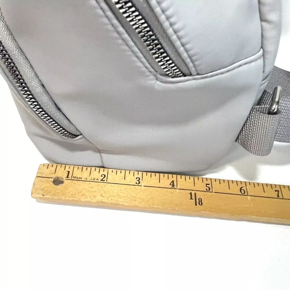 INC Backpack Grey Adjustable Strap Zip Pockets Large Spacious Ava New - Picture 10 of 11
